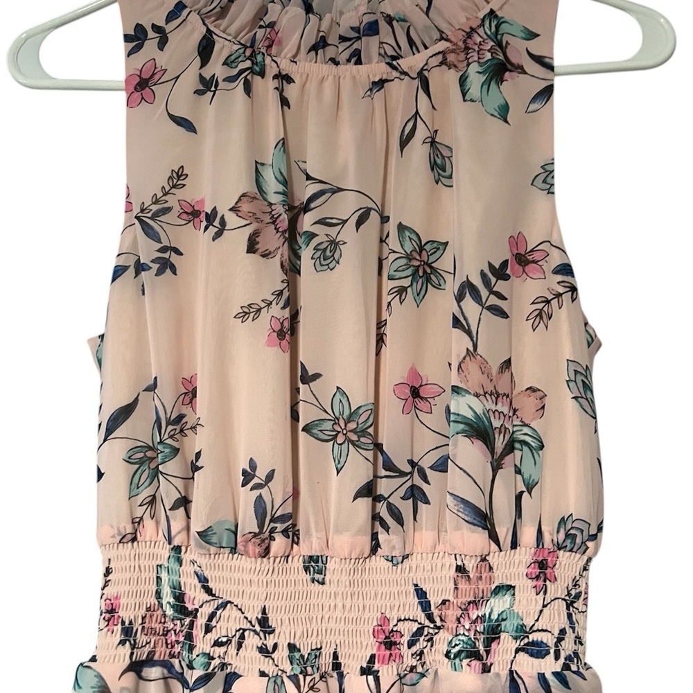 Eliza J Floral Midi Dress - Pink and Green - Picture 3 of 4